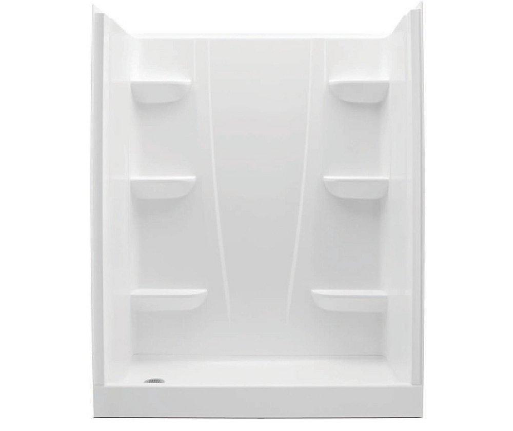 Aquatic White 30 x 60 x 76 in. Alcove Shower Unit 
