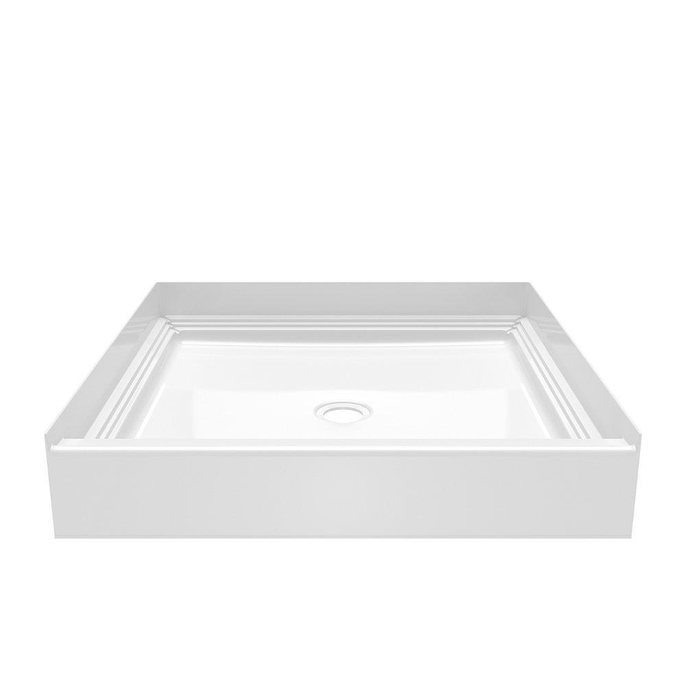 Aquatic White 36 in. Square Shower Base 