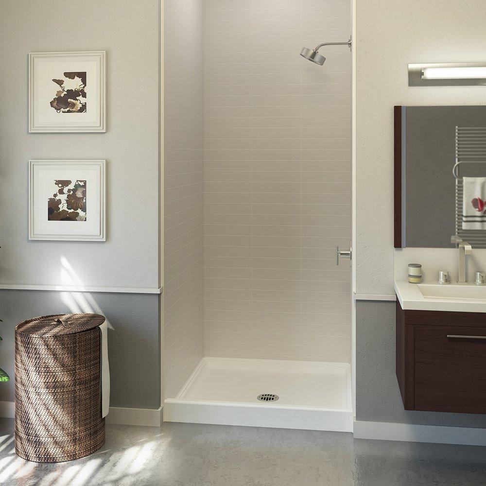 Aquatic White 36 in. Square Shower Base 