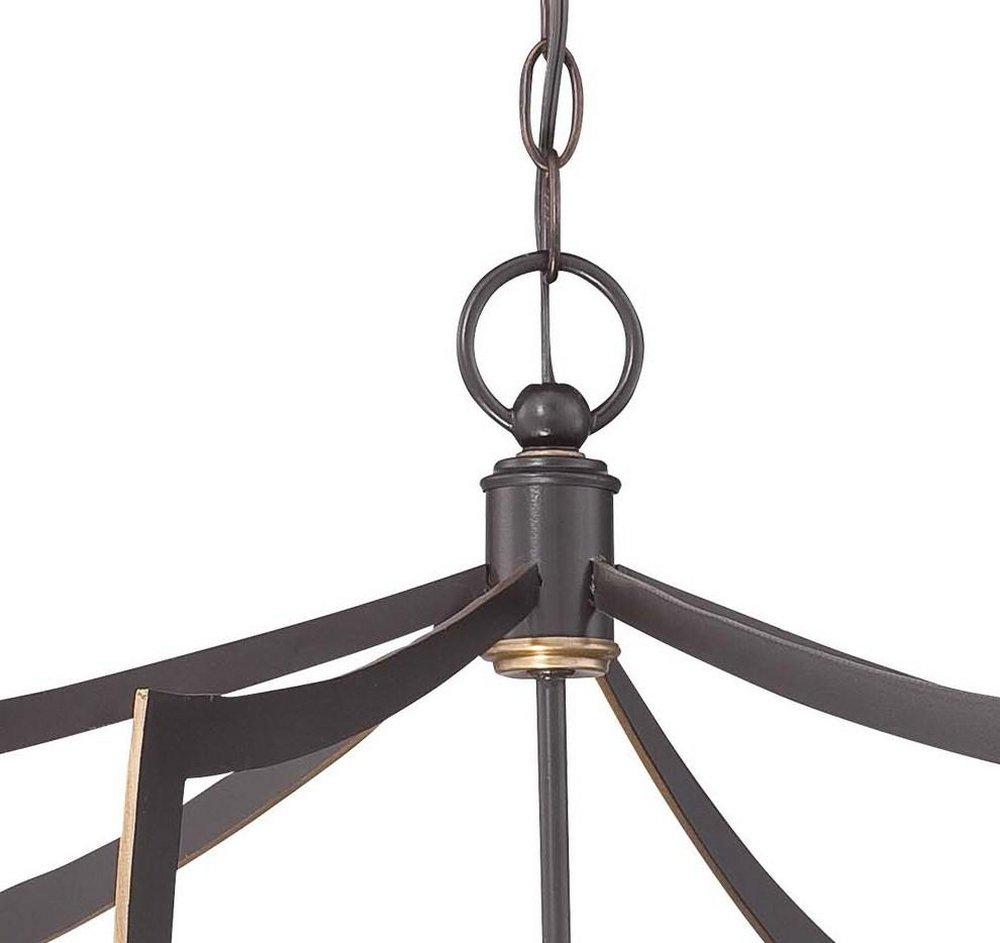 Minka Lavery Downton Bronze/Gold 34 in. 6-Light Candelabra E-12 Base Chandelier 