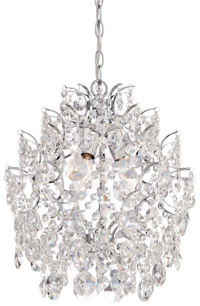 Minka Lavery Chrome 14 in. 3-Light Candelabra E-12 Base Chandelier 