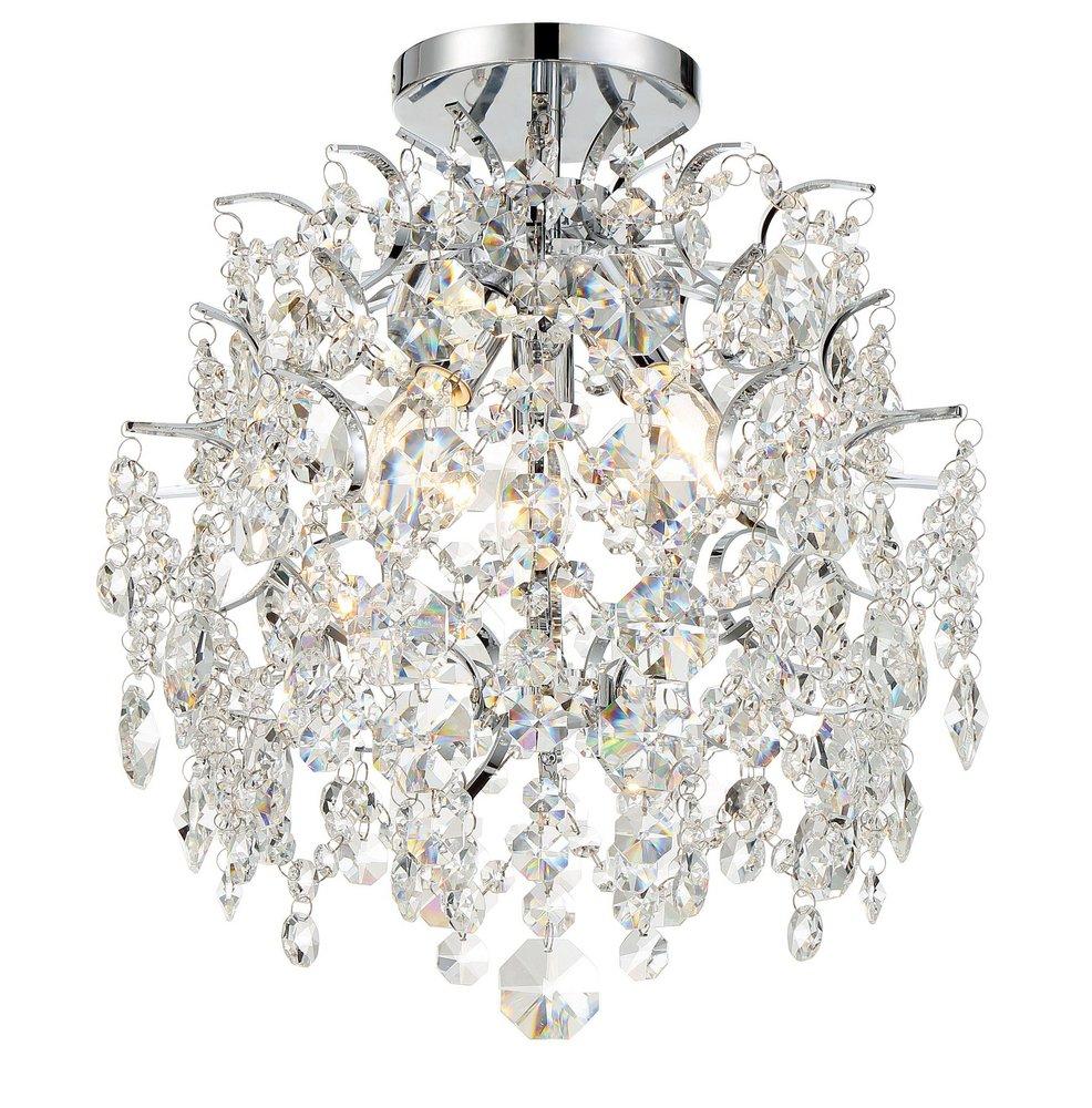 Minka Lavery Chrome 14 in. 3-Light Candelabra E-12 Base Chandelier 