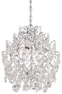 14 in. 3-Light Candelabra E-12 Base Chandelier in Polished Chrome