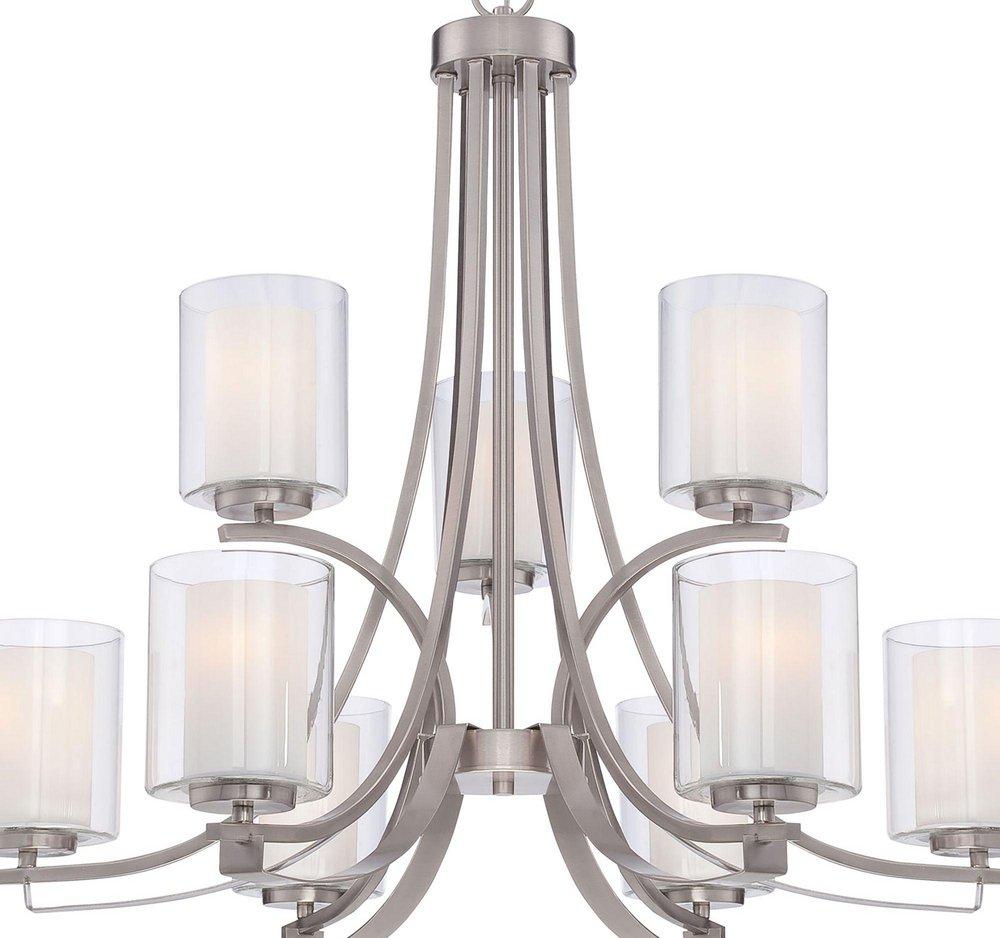 Minka Lavery Brushed Nickel 31-1/2 in. 9-Light Medium E-26 Base Chandelier 