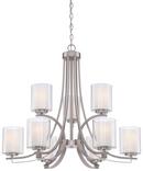 Minka Lavery Brushed Nickel 31-1/2 in. 9-Light Medium E-26 Base Chandelier 