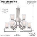 Minka Lavery Brushed Nickel 31-1/2 in. 9-Light Medium E-26 Base Chandelier 