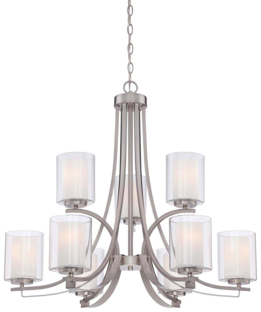 Minka Lavery Brushed Nickel 31-1/2 in. 9-Light Medium E-26 Base Chandelier 