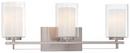 Minka Lavery Brushed Nickel 8-1/4 in. 100W Bath Light in Smoked Iron with Clear Glass Shade 