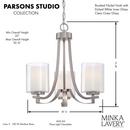 Minka Lavery Brushed Nickel 18-1/2 in. 100W 3-Light Medium E-26 Chandelier 