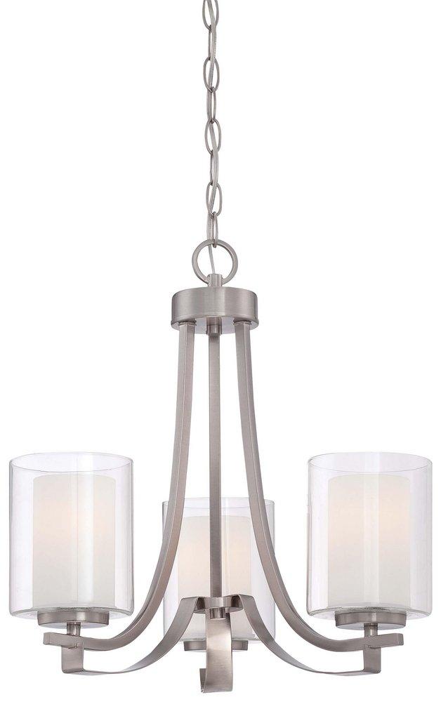 Minka Lavery Brushed Nickel 18-1/2 in. 100W 3-Light Medium E-26 Chandelier 