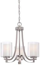 Minka Lavery Brushed Nickel 18-1/2 in. 100W 3-Light Medium E-26 Chandelier 