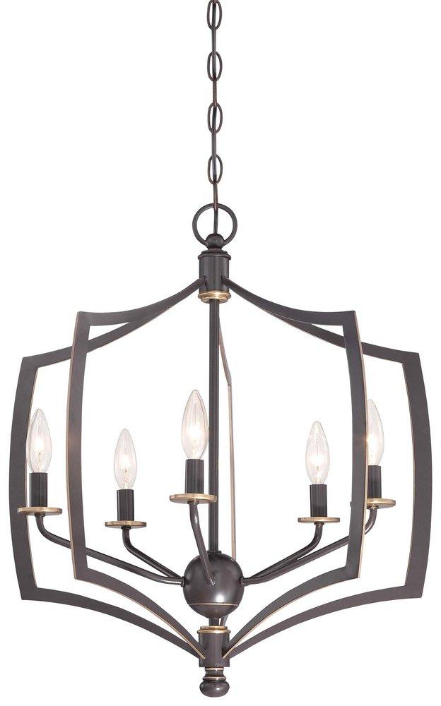 Minka Lavery Downton Bronze/Gold 5-Light Chandelier 
