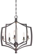 Minka Lavery Downton Bronze/Gold 5-Light Chandelier 