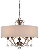 Minka Lavery Dark Rubbed Sienna/Aged Silver 60W 5-Light Drum Pendant 