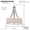 Minka Lavery Brushed Nickel 3-Light Pendant 