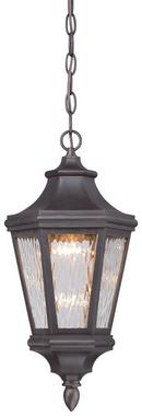 Minka Lavery Oil Rubbed Bronze/Gold High 9 x 18-3/4 in. 14W 1-Light Ceiling Mount LED Outdoor Hanging Lantern 