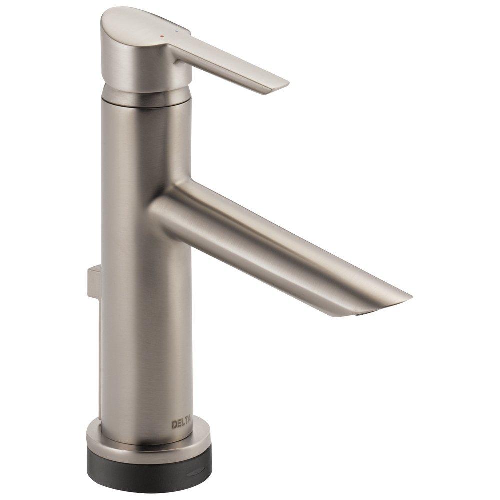 Delta Faucet Stainless Single Handle Centerset Bathroom Sink Faucet 