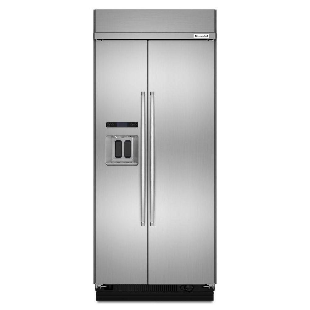 KitchenAid Stainless Steel 48-1/4 in. 29.5 cu. ft. Side-By-Side Refrigerator 
