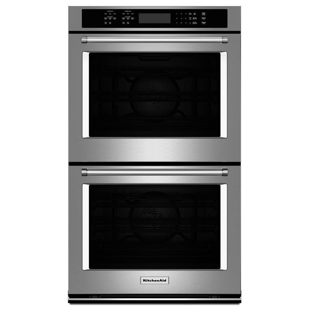 KitchenAid Stainless Steel 27 in. 8.6 cu. ft. Double Oven 