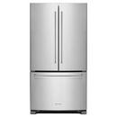 35-7/8 in. 25.2 cu. ft. Bottom Mount Freezer French Door Refrigerator in Stainless Steel