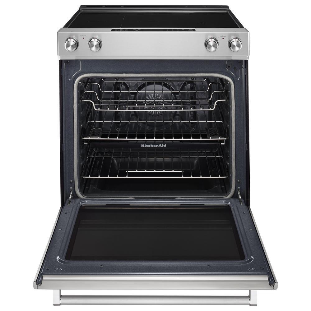 KitchenAid Stainless Steel 29-7/8 in. Electric 5-Burner Radiant Slide-in Range 