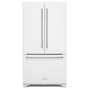 KitchenAid White 35-7/8 in. 25.2 cu. ft. Bottom Mount Freezer French Door Refrigerator 