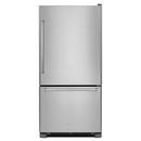 KitchenAid Stainless Steel 32-5/8 in. 22.1 cu. ft. Bottom Mount Freezer Refrigerator 