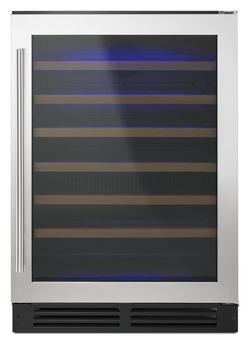 24 in. 51 Bottles Wine Cooler in Stainless Steel/Black