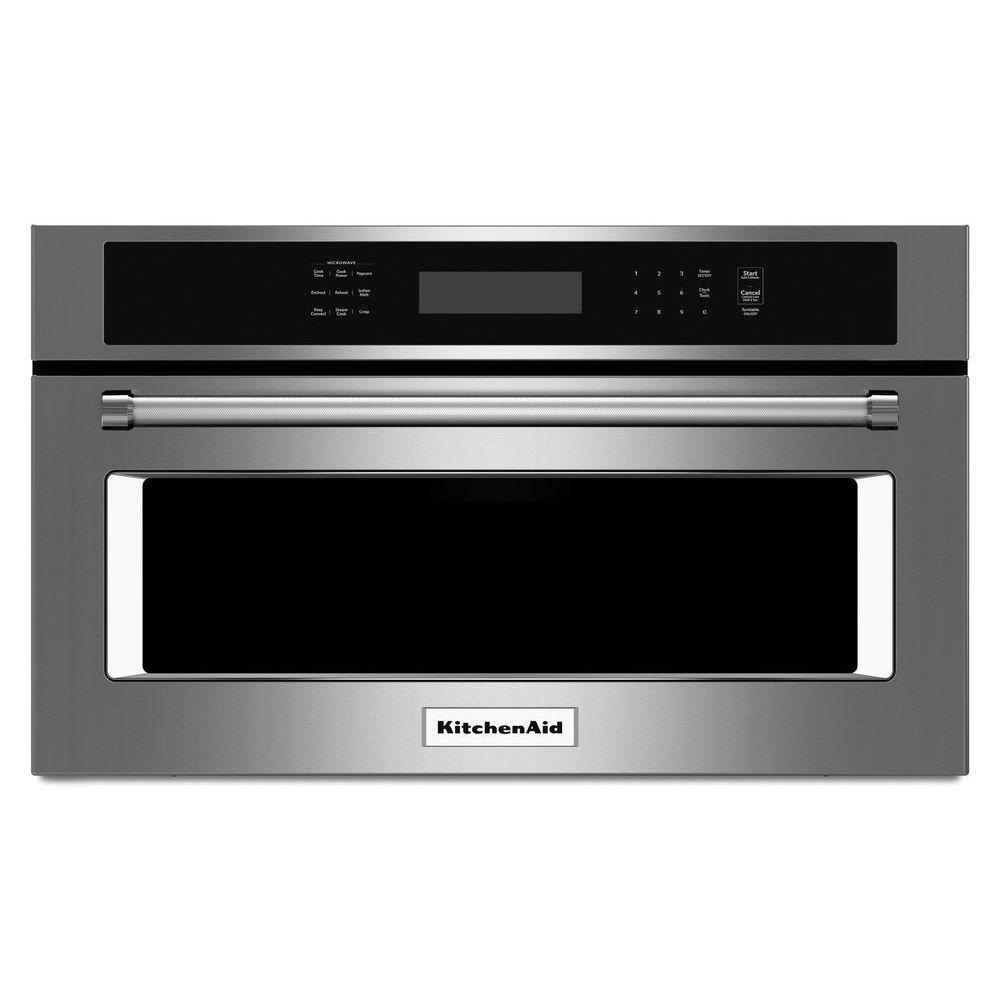 KitchenAid PrintShield™ Black Stainless Steel 18-1/2 in. 1.4 cu. ft. 900 W Built-In Microwave 