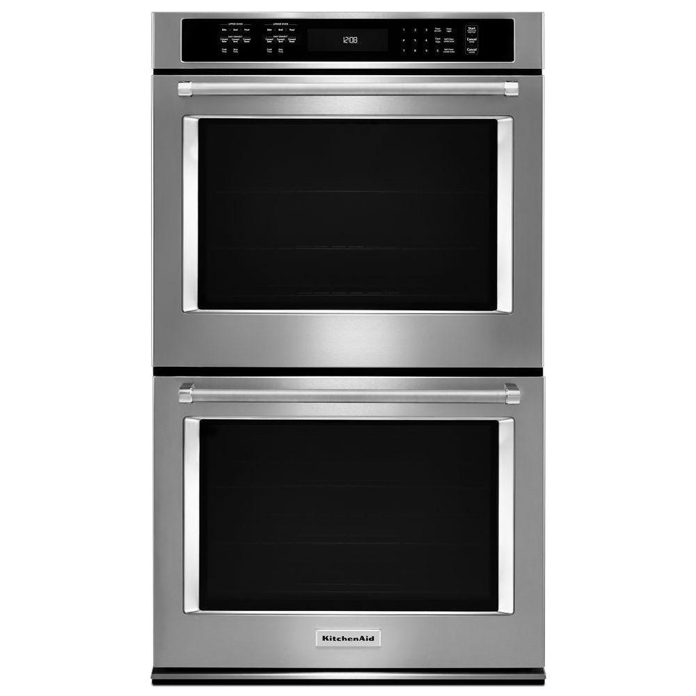 KitchenAid Stainless Steel 30 in. 10 cu. ft. Double Oven 