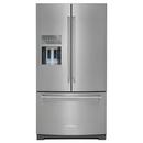 35-5/8 in. 19.03 cu. ft. French Door Refrigerator in Stainless Steel/Grey