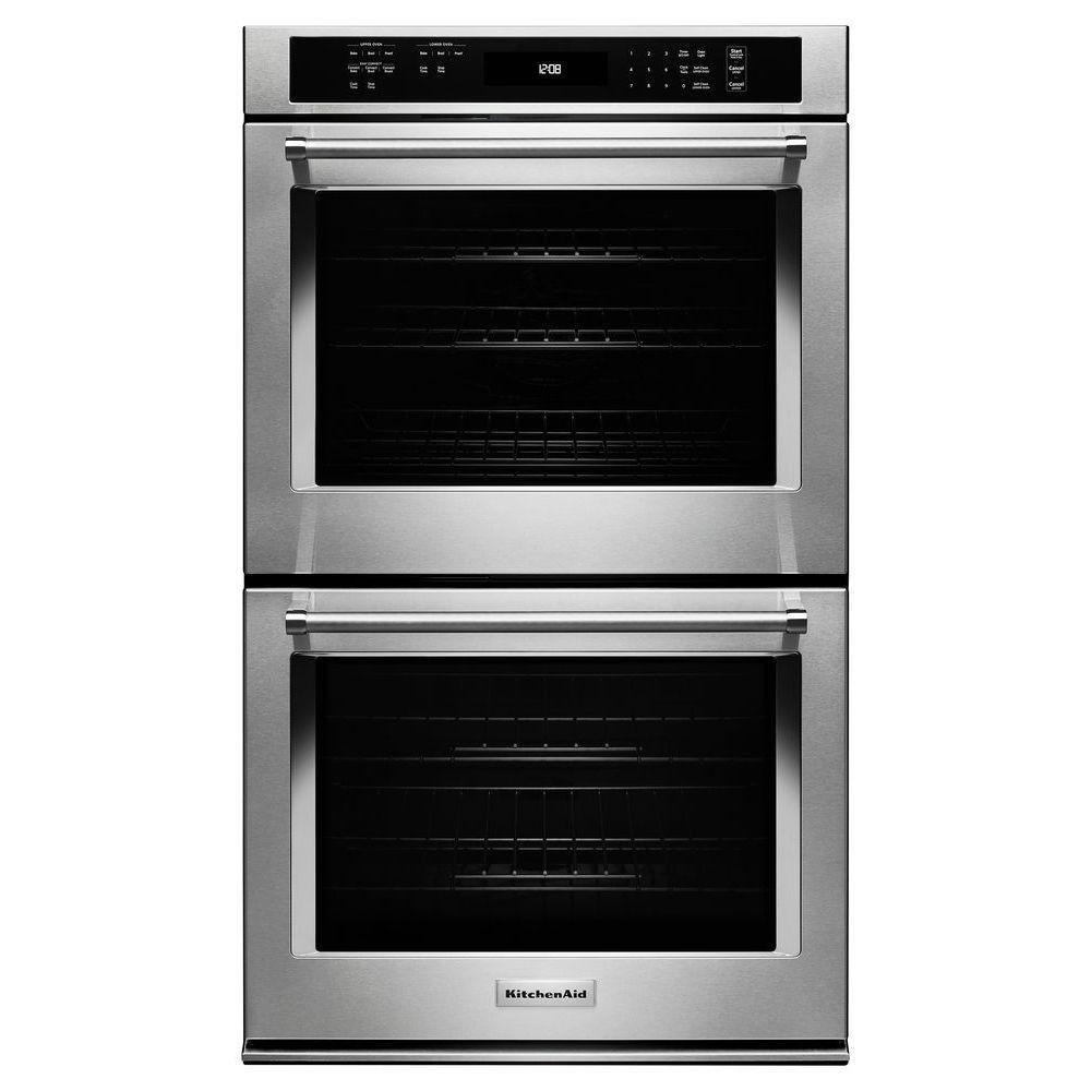 KitchenAid Stainless Steel 30 in. 10 cu. ft. Double Oven 