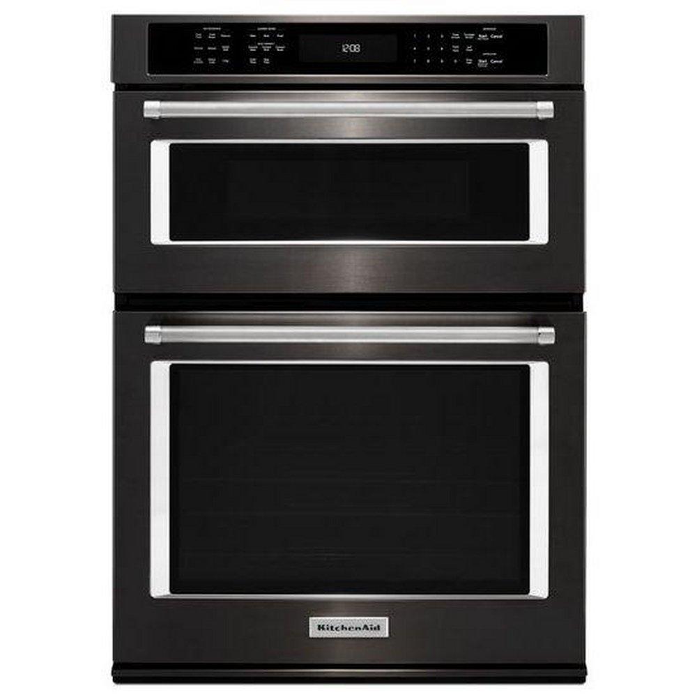 KitchenAid Black Stainless Steel with PrintShield&trade; Finish 30 in. 6.4 cu. ft. Combo Oven 