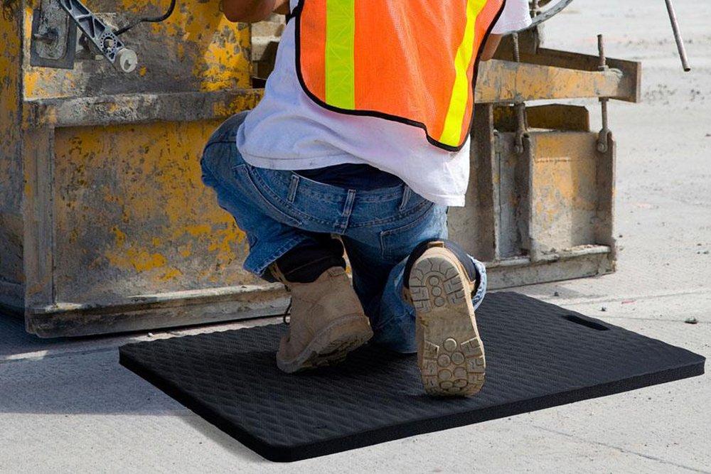 M+A Matting Black 22 in. Anti-Fatigue Knee Mat 