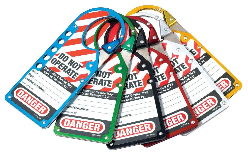 Red LABELED SNAP On HASP Red 