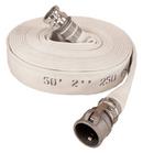 Abbott Rubber Co Inc White 50 ft. Male Quick Connect x Female Quick Connect Single Jacket Mill Discharge Hose 