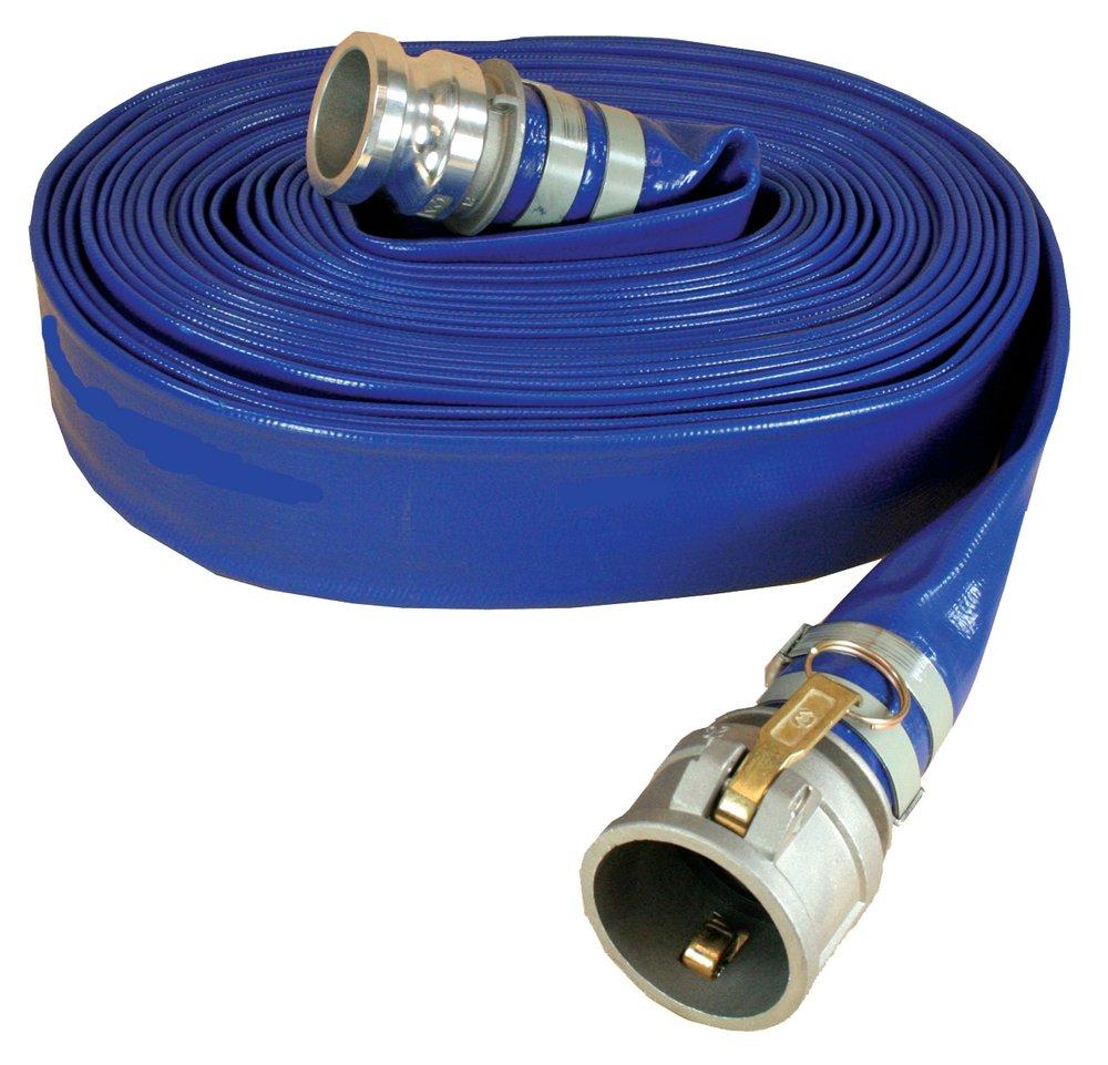 Abbott Rubber Co Inc Blue 4 in. Male Quick Connect x Female Quick Connect Polyurethane Potable Water Hose in Blue 