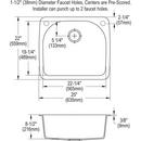 Elkay Bisque 33 x 22 in. No Hole Composite Single Bowl Drop-in Kitchen Sink 