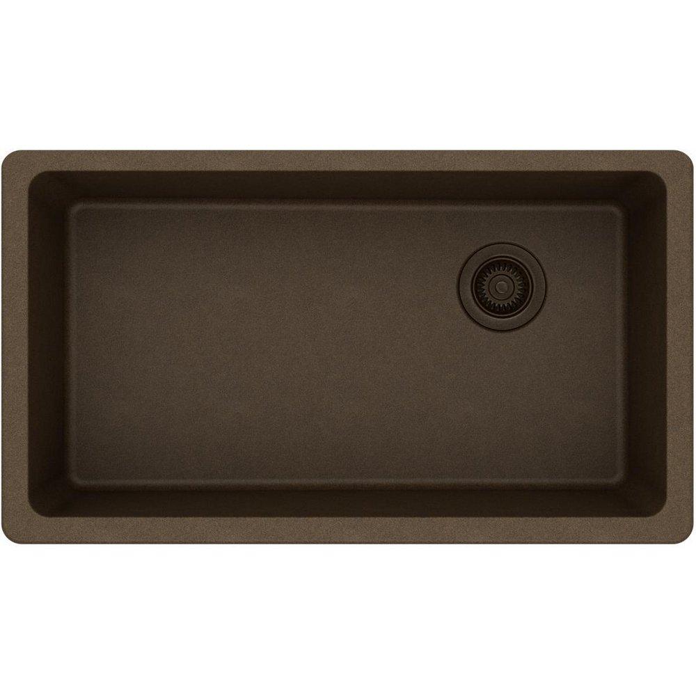 Elkay Mocha 33 x 18-3/4 in. No Hole Composite Single Bowl Undermount Kitchen Sink 