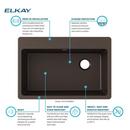 Elkay Mocha 33 x 22 in. No Hole Composite Single Bowl Drop-in Kitchen Sink 