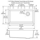 Elkay Mocha 33 x 22 in. No Hole Composite Single Bowl Drop-in Kitchen Sink 