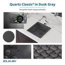 Elkay Dusk Grey 18-1/8 x 18-1/8 in. Drop-in and Undermount Bar Sink 