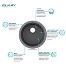 Elkay Dusk Grey 18-1/8 x 18-1/8 in. Drop-in and Undermount Bar Sink 