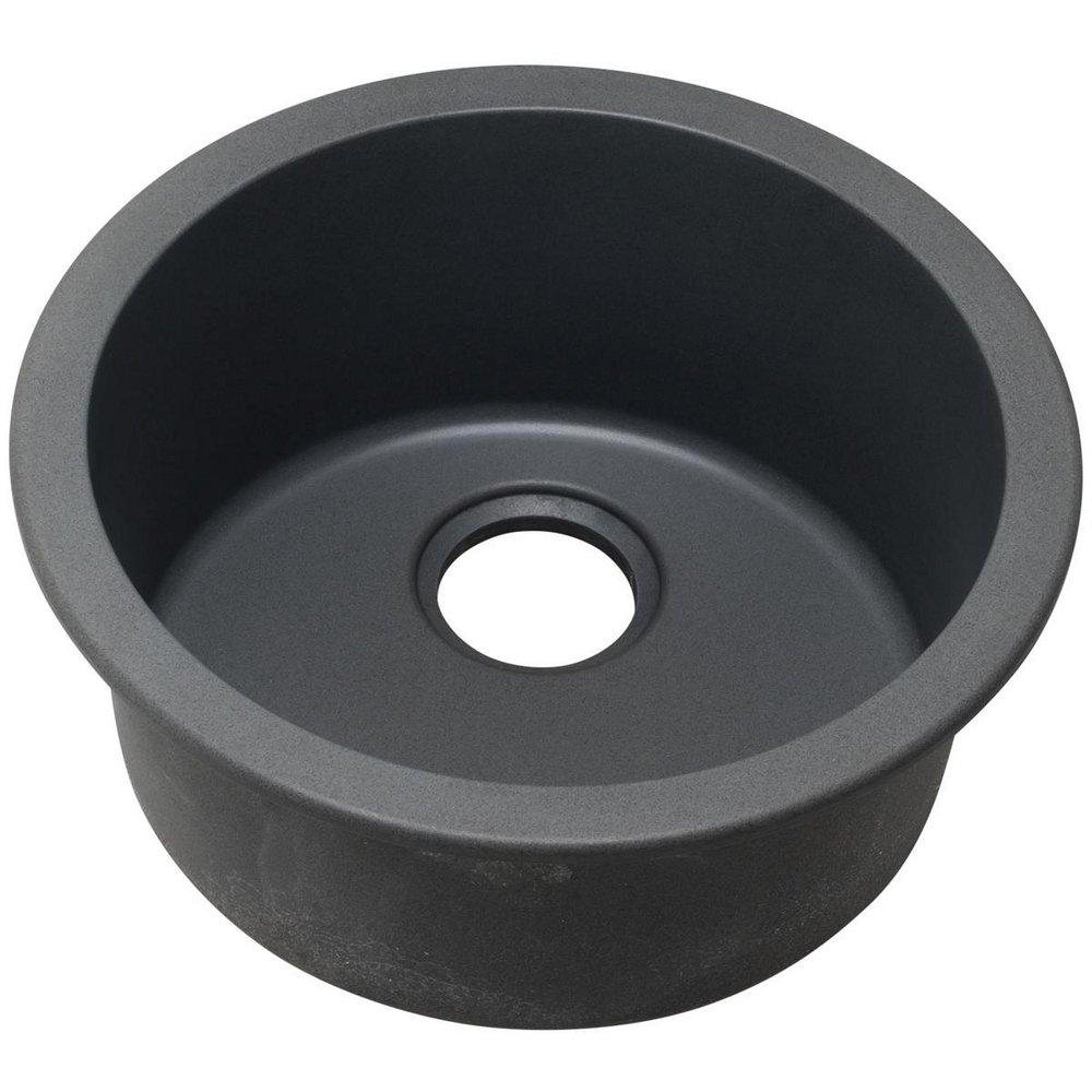 Elkay Dusk Grey 18-1/8 x 18-1/8 in. Drop-in and Undermount Bar Sink 