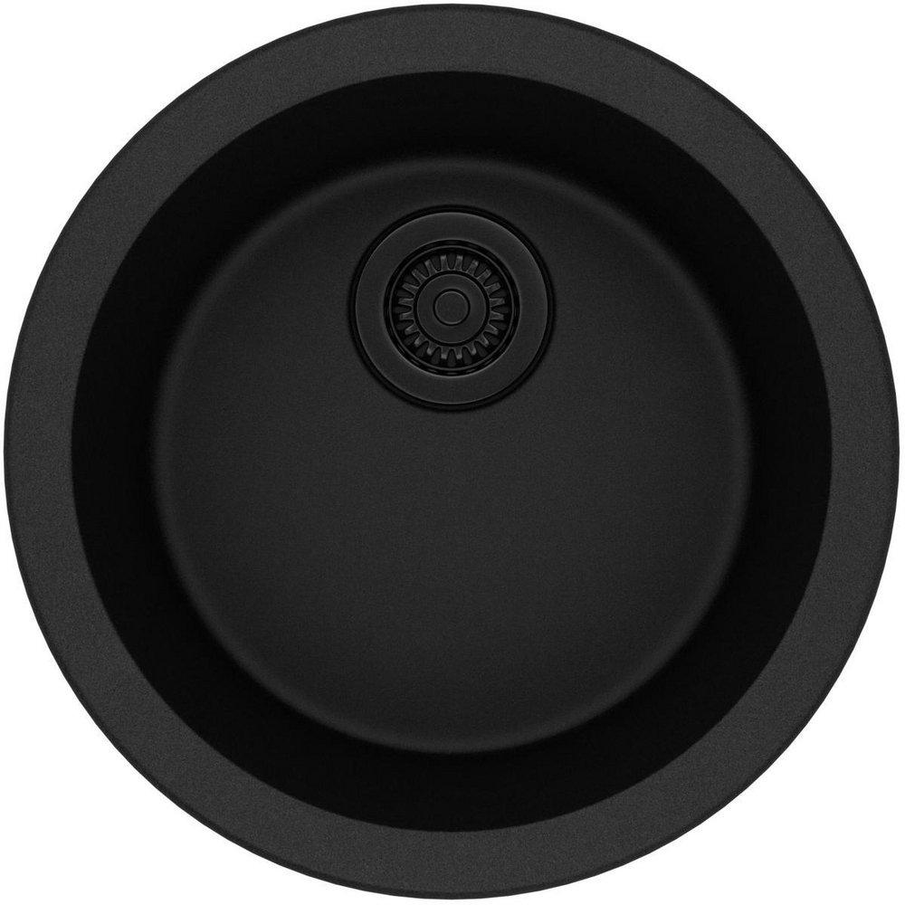 Elkay Black 18-1/8 x 18-1/8 in. Drop-in and Undermount Bar Sink 