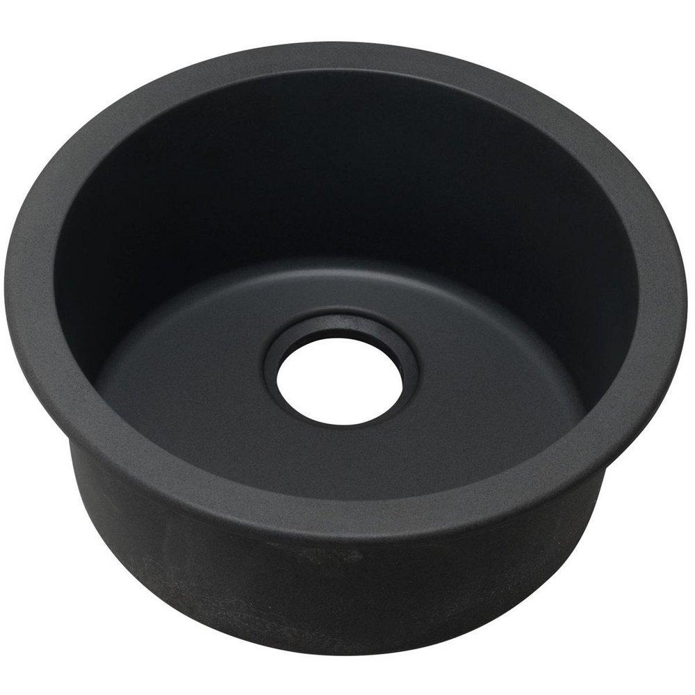 Elkay Black 18-1/8 x 18-1/8 in. Drop-in and Undermount Bar Sink 