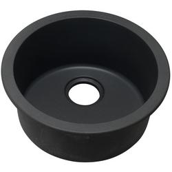 18-1/8 x 18-1/8 in. Dual Mount Quartz Bar Sink in Black