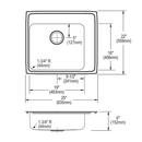 Elkay Black 18-1/8 x 18-1/8 in. Drop-in and Undermount Bar Sink 