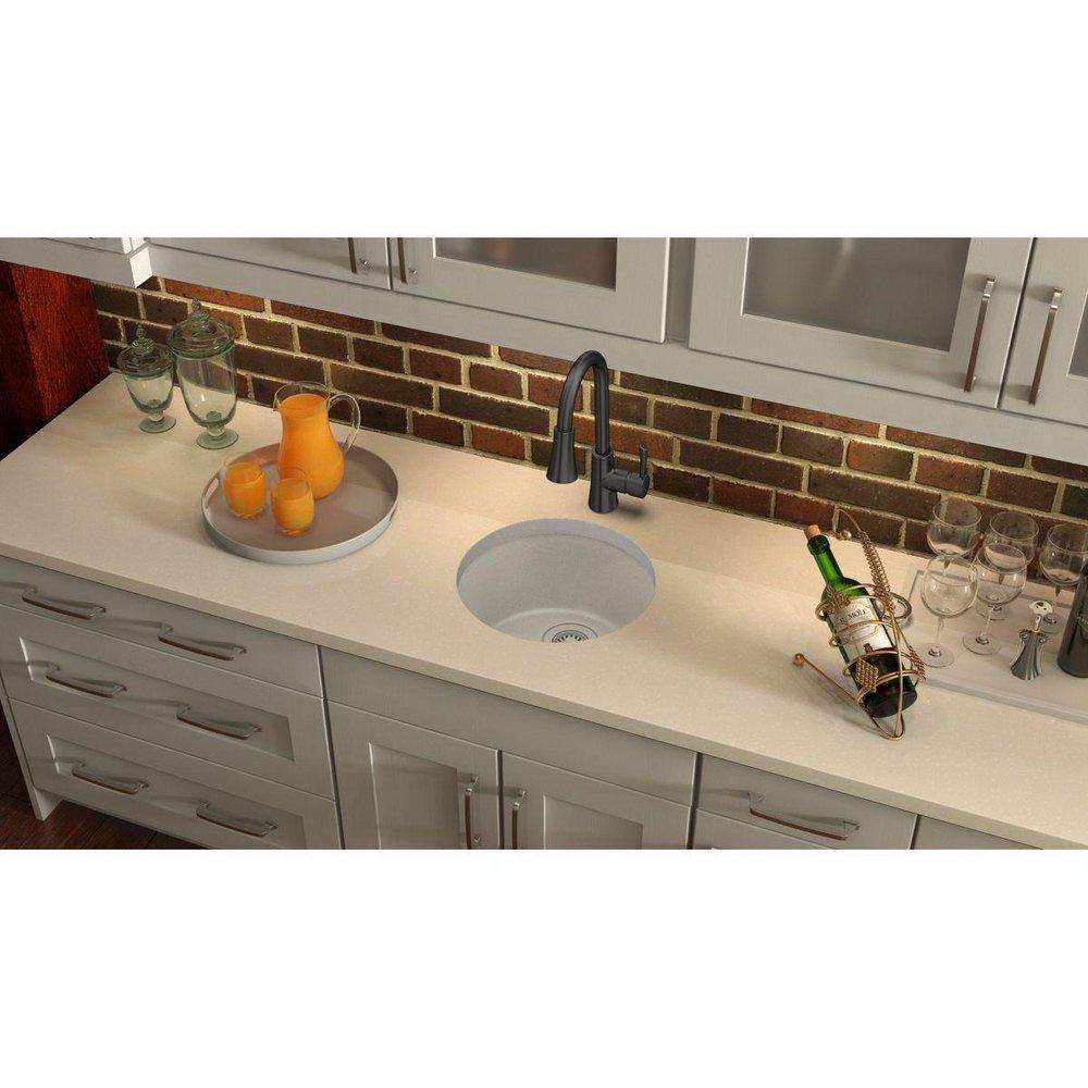 Elkay Bisque 18-1/8 x 18-1/8 in. Drop-in and Undermount Bar Sink 