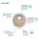 Elkay Bisque 18-1/8 x 18-1/8 in. Drop-in and Undermount Bar Sink 